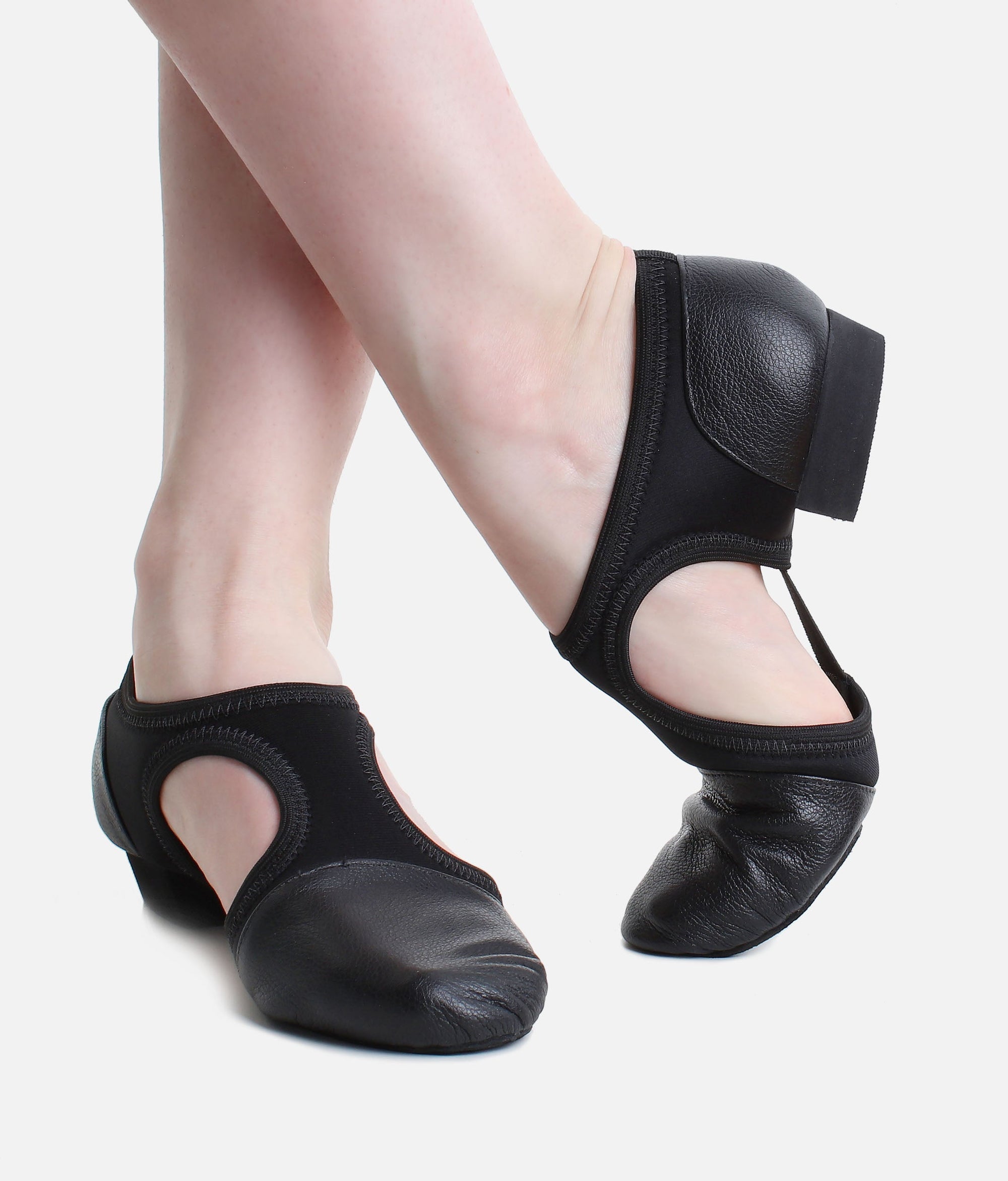 Cut-out Jazz Shoes - JZ 44 #black_1-UK