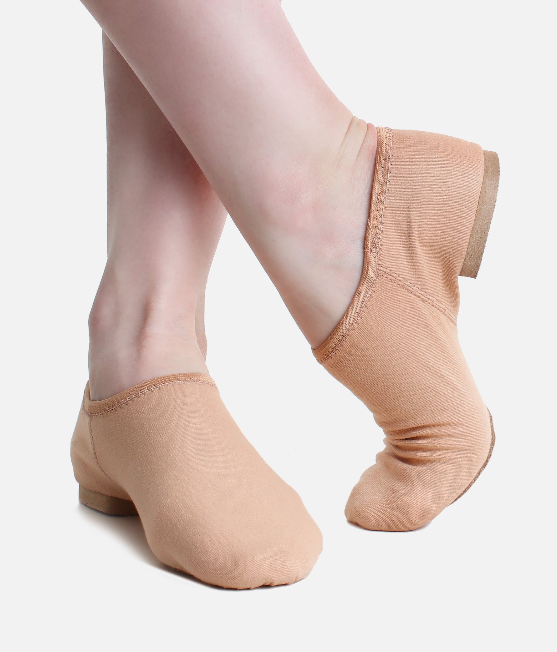Child's Stretch-canvas Jazz Shoe - JZ 75 #nude_1-UK