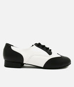 Classic Oxford Ballroom Practice Shoes, Black & White Lace-Up - JZ97