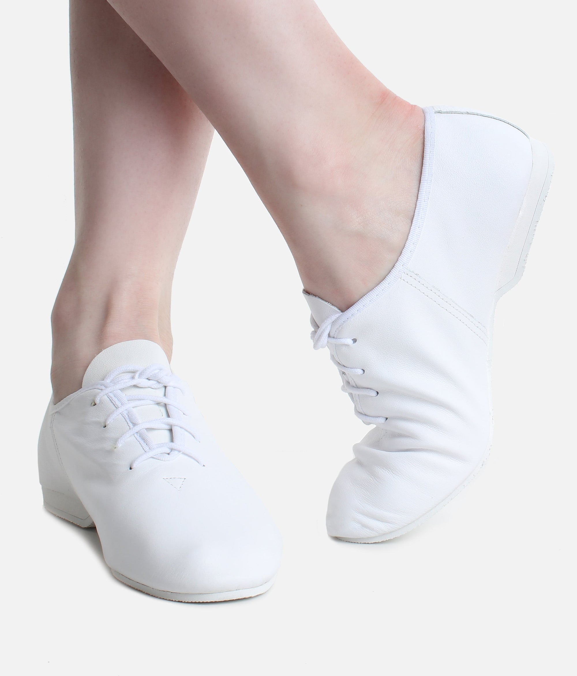 Laced Full Sole Jazz Shoe - JZE 16 #white_1-UK
