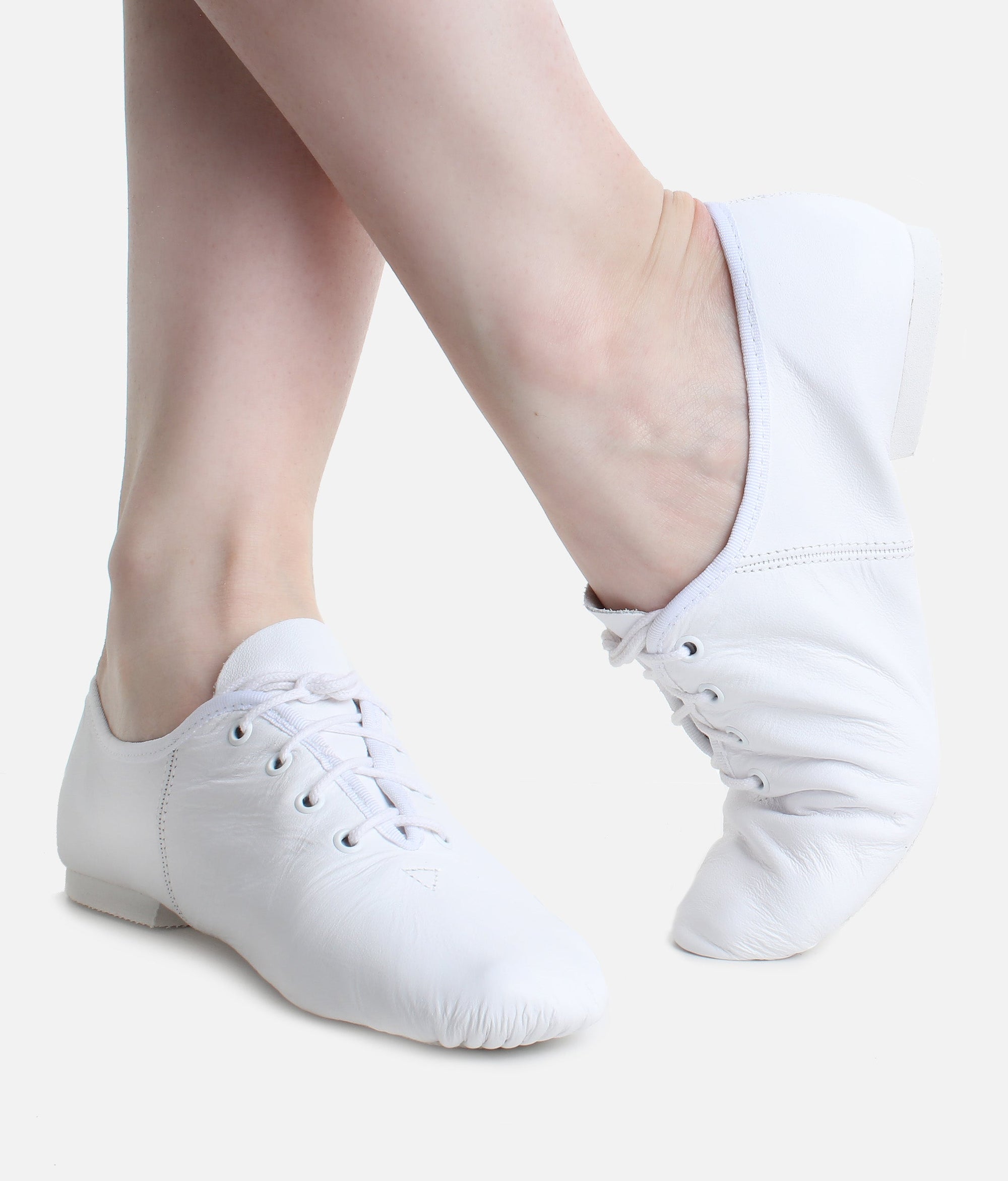 Laced Full Sole Jazz Shoe - JZE 16 #white_1-UK