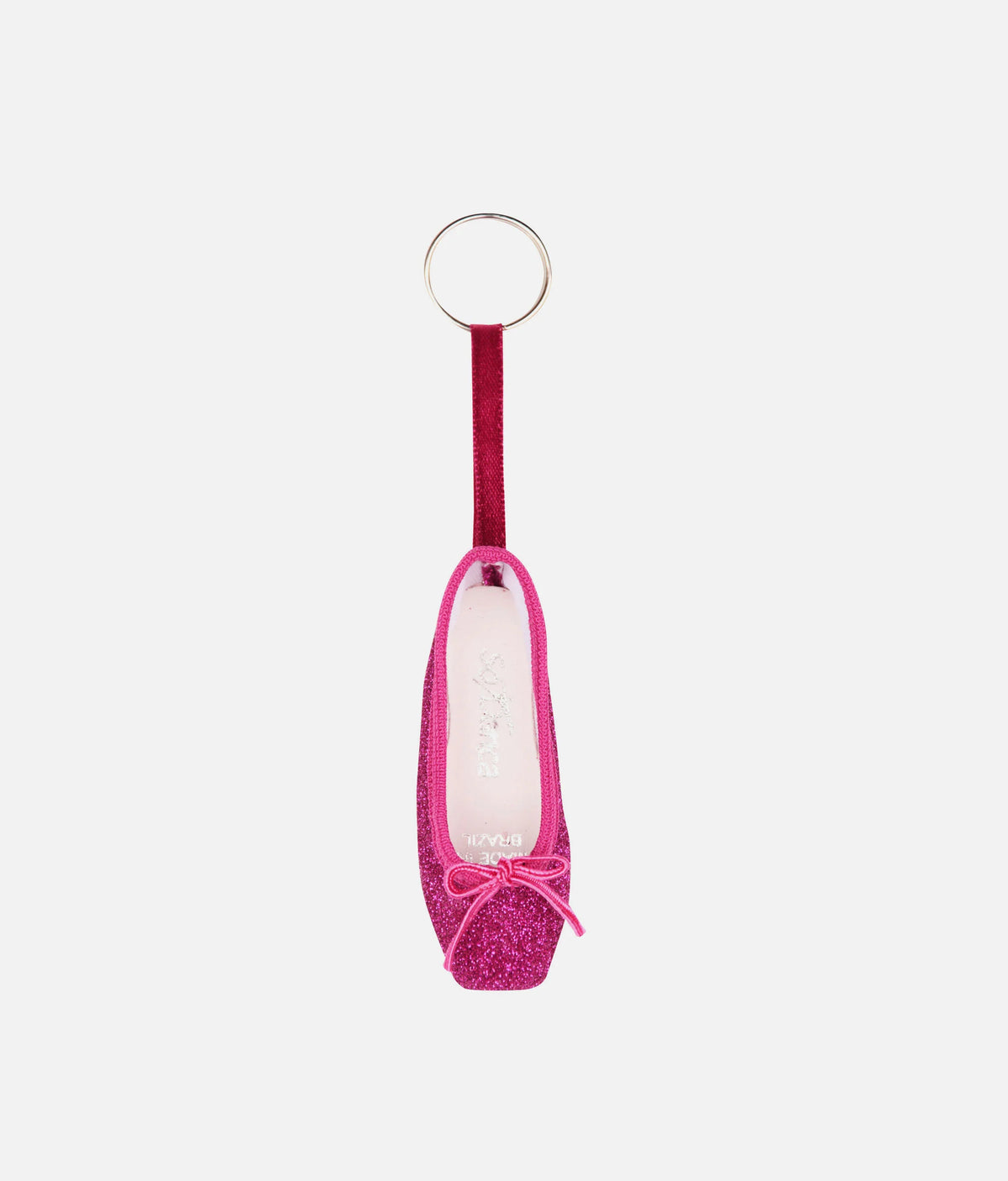 Sparkly Glitter Pointe Shoe Keyring - KCE01G 