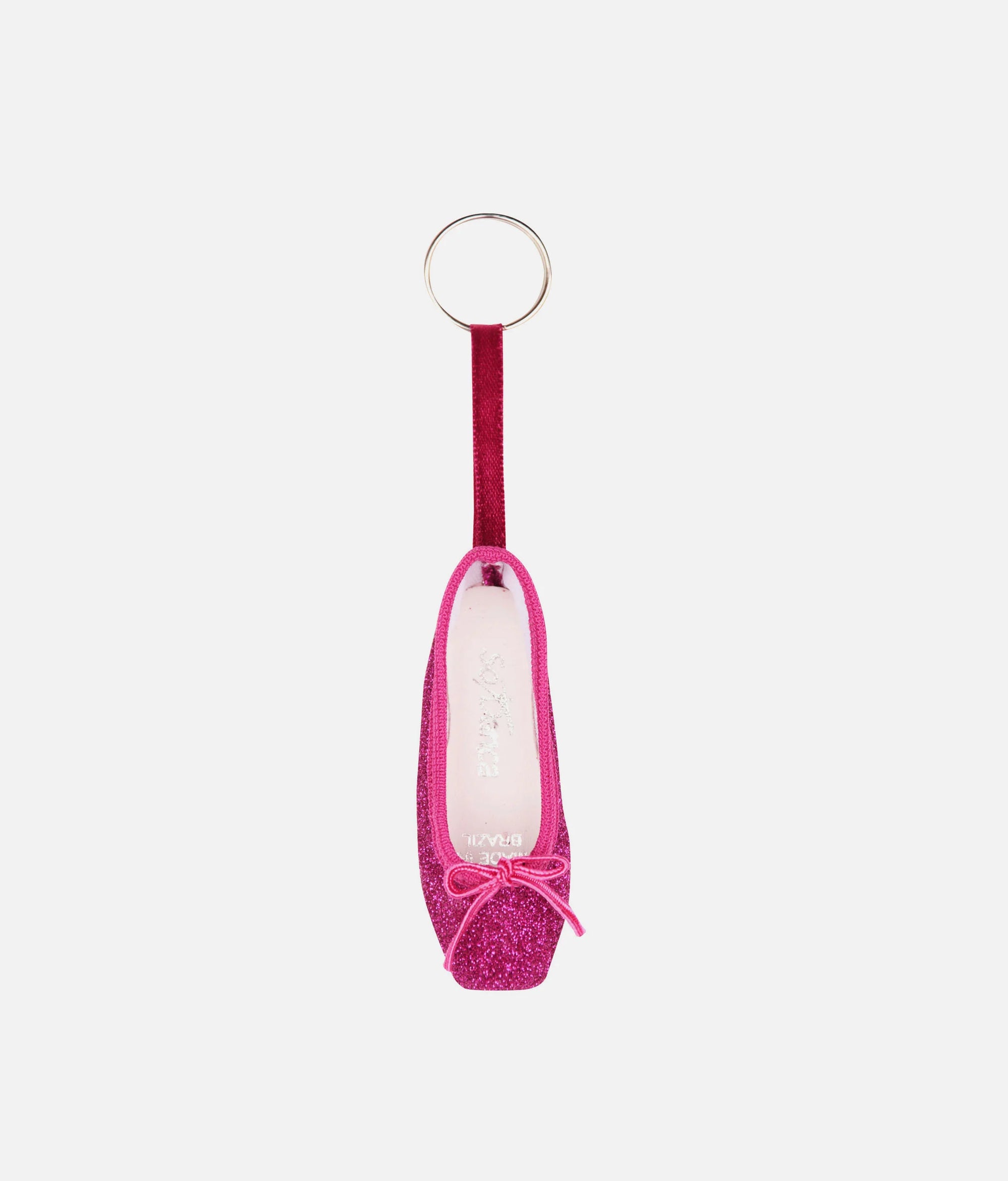 Sparkly Glitter Pointe Shoe Keyring - KCE01G #rose_one
