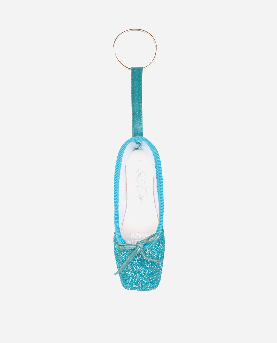 Sparkly Glitter Pointe Shoe Keyring - KCE01G #blue_one