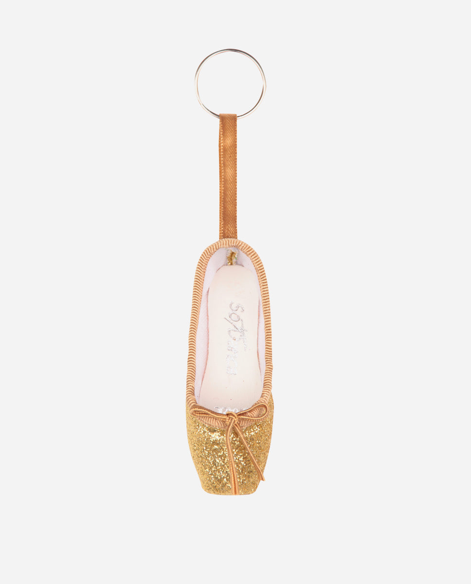 Sparkly Glitter Pointe Shoe Keyring - KCE01G