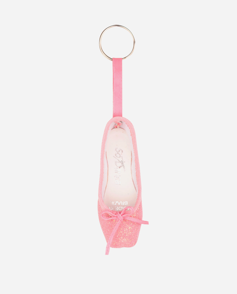 Sparkly Glitter Pointe Shoe Keyring - KCE01G #sd-pink_one