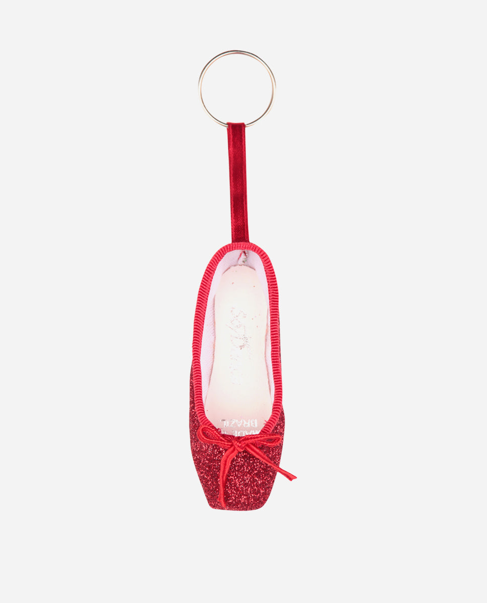 Sparkly Glitter Pointe Shoe Keyring - KCE01G #red_one