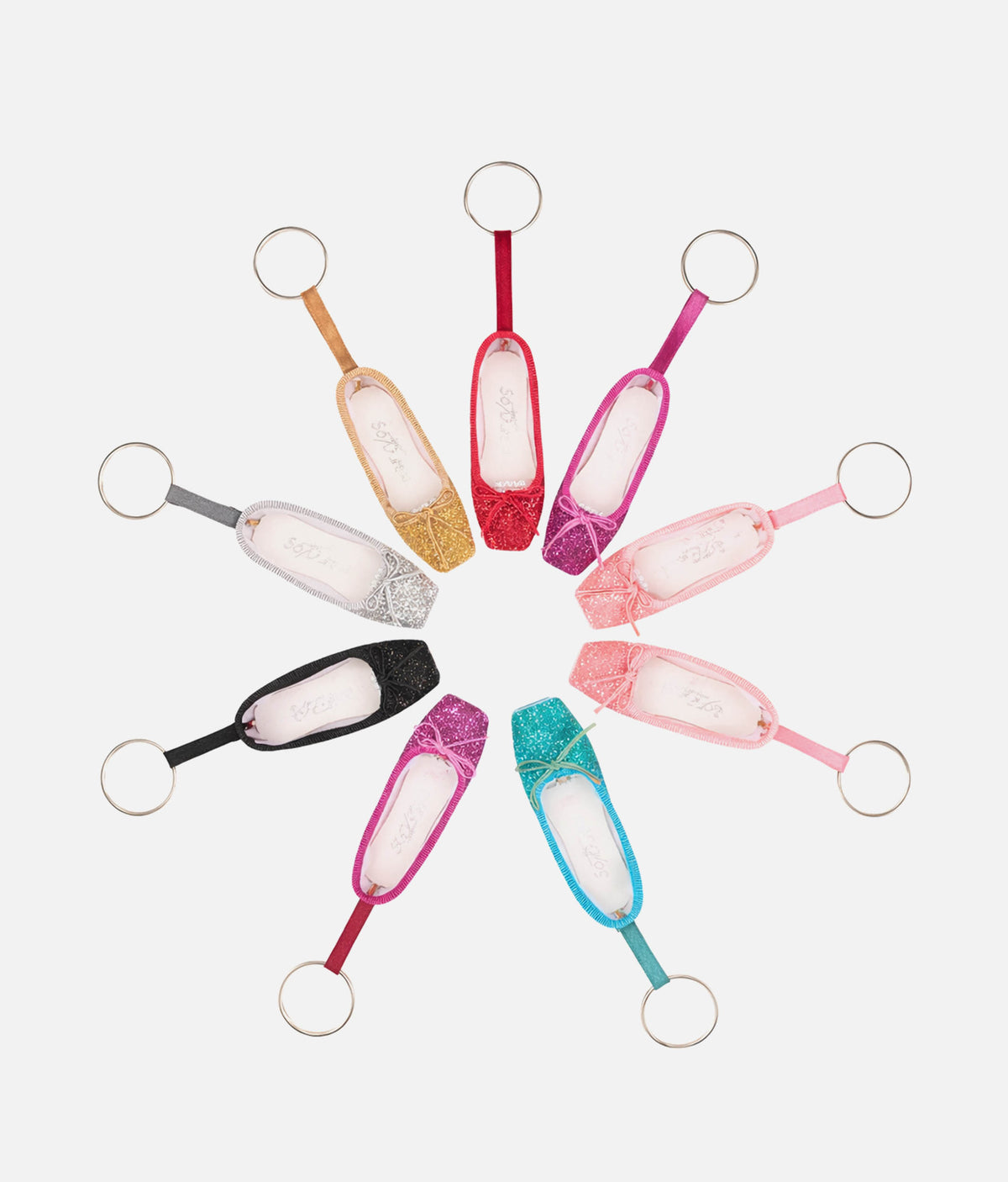 Glitter Pointe Shoe Keyring - KCE01G