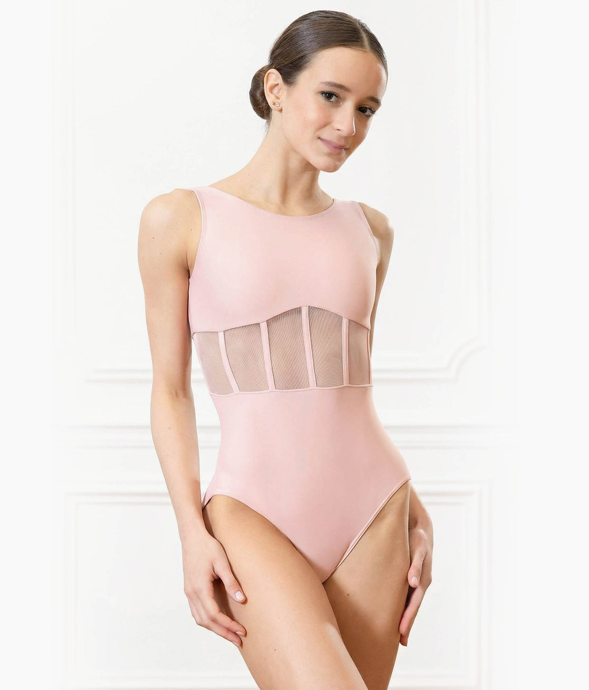 Mesh Detail Dance Leotard - LS47