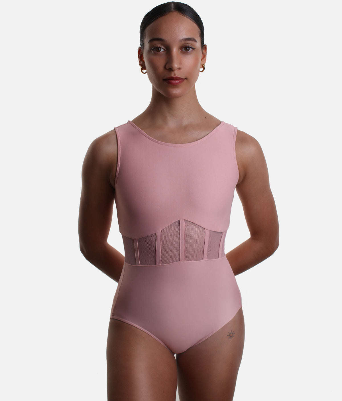 Mesh Detail Dance Leotard - LS47