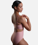 High-Waist Cutout Leotard, Strappy Back - LS49