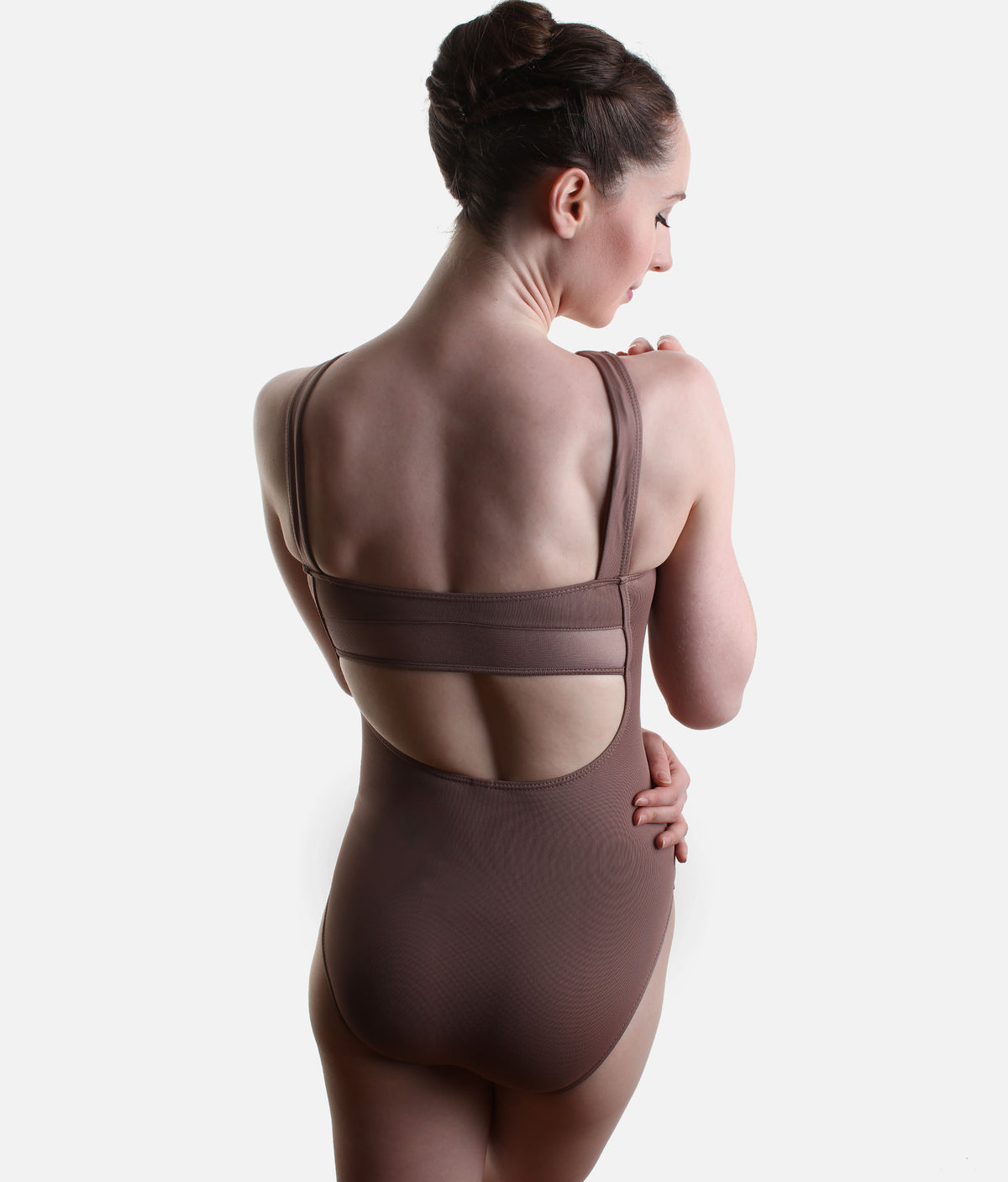 So Danca Luciana Sagioro High Neck Ballet Leotard with Mesh & Open Back – Nut | LS65