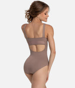 So Danca Luciana Sagioro High Neck Ballet Leotard with Mesh & Open Back – Nut | LS65