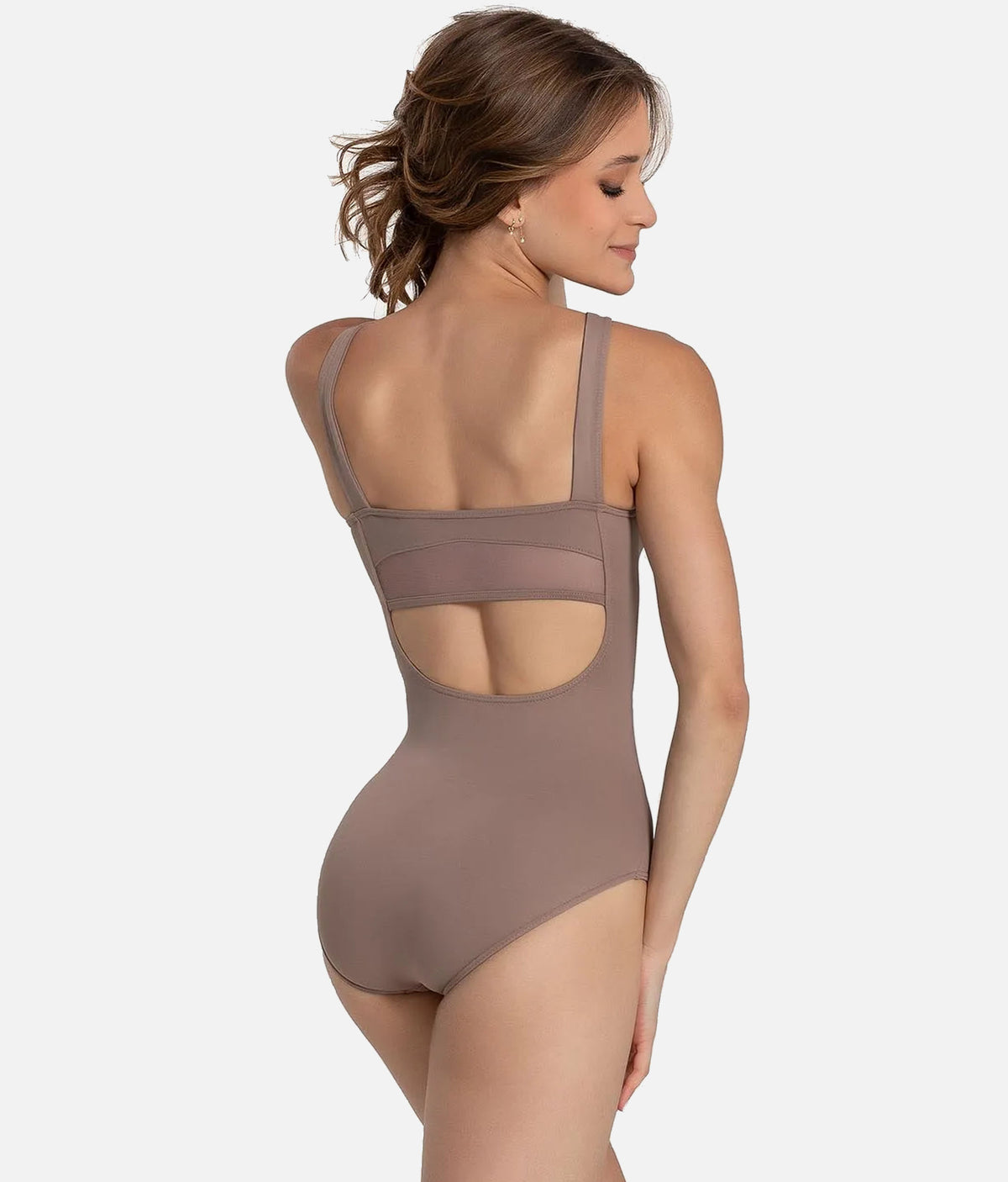 So Danca Luciana Sagioro High Neck Ballet Leotard with Mesh & Open Back – Nut | LS65