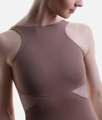 So Danca Luciana Sagioro High Neck Ballet Leotard with Mesh & Open Back – Nut | LS65
