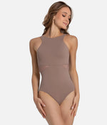 So Danca Luciana Sagioro High Neck Ballet Leotard with Mesh & Open Back – Nut | LS65