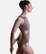 So Danca Luciana Sagioro High Neck Ballet Leotard with Mesh & Open Back – Nut | LS65