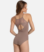 So Danca Luciana Sagioro Mesh Camisole Ballet Leotard, Cut-Out Back – Nut | LS68