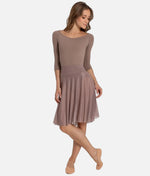 So Danca Luciana Sagioro Pull-On Mesh Ballet Skirt – Nut & Black | LS71 
