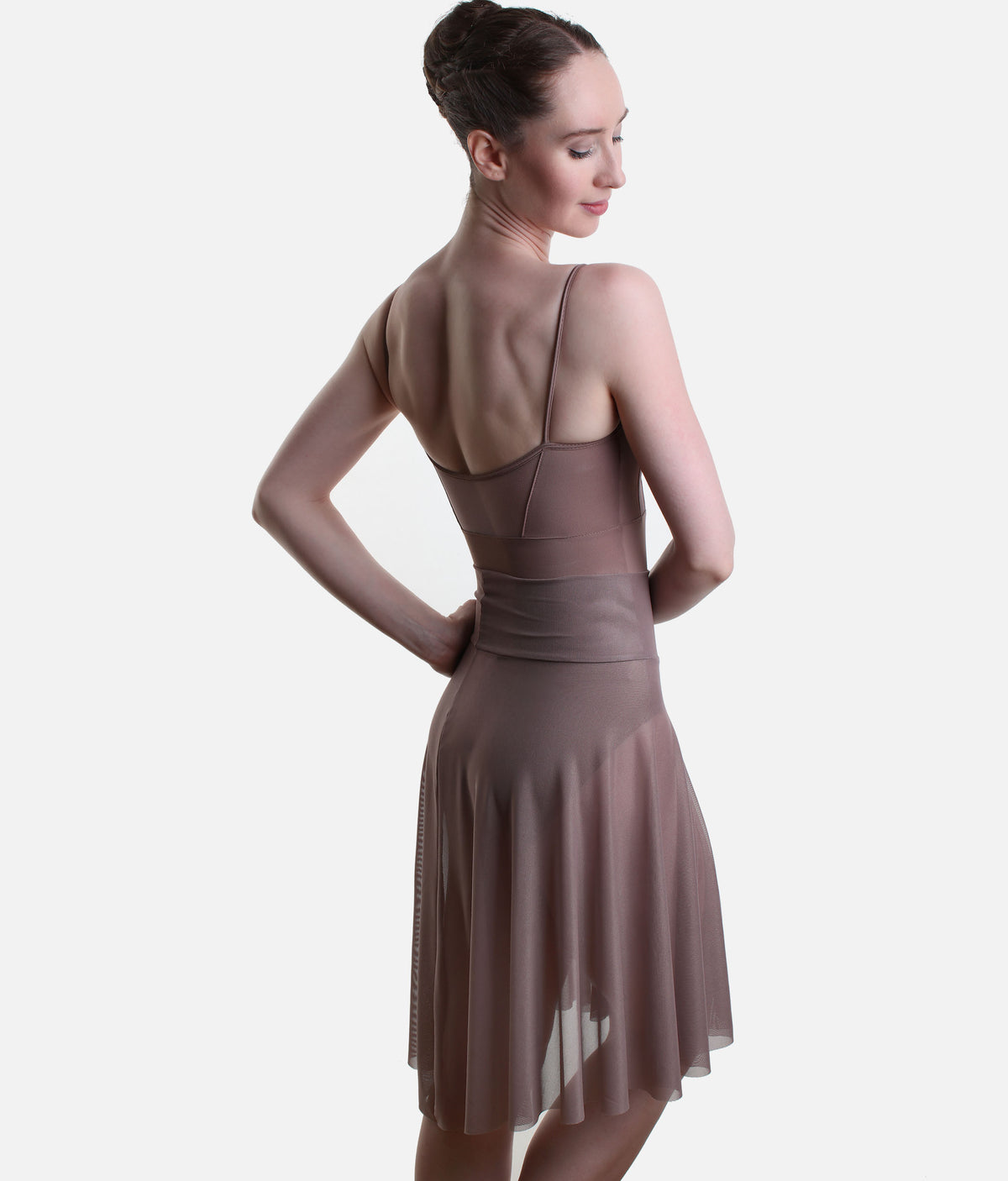 So Danca Luciana Sagioro Pull-On Mesh Ballet Skirt – Nut & Black | LS71 