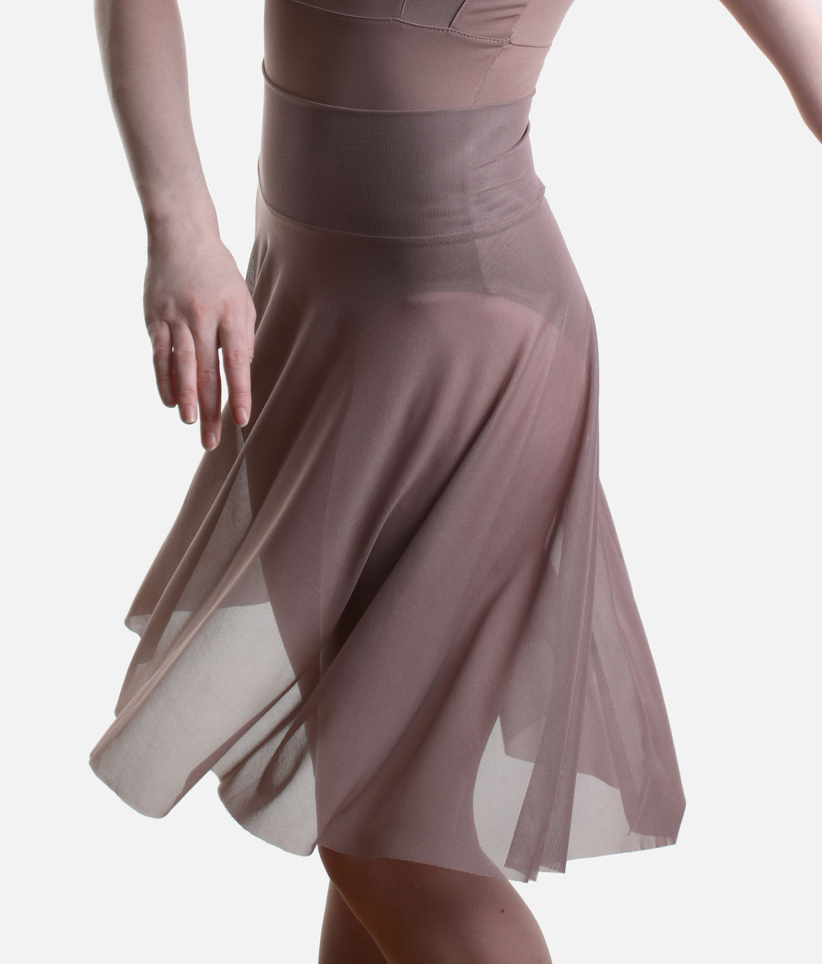 So Danca Luciana Sagioro Pull-On Mesh Ballet Skirt – Nut & Black | LS71 