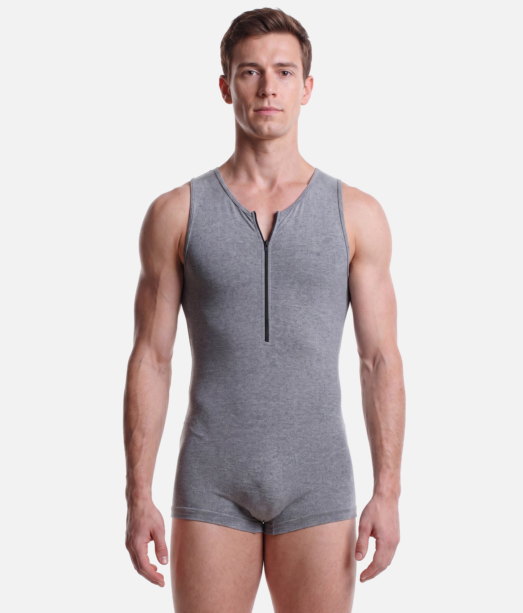 Men's Ballet Unitard, Professional Zip Front Dancewear | RDE1901