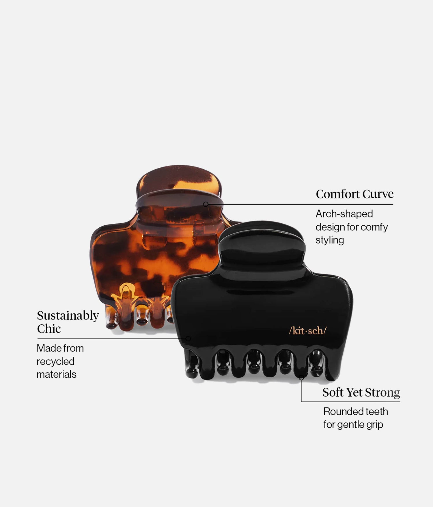 Recycled Plastic MEDIUM PUFFY CLOUD CLIPS 2pc Set