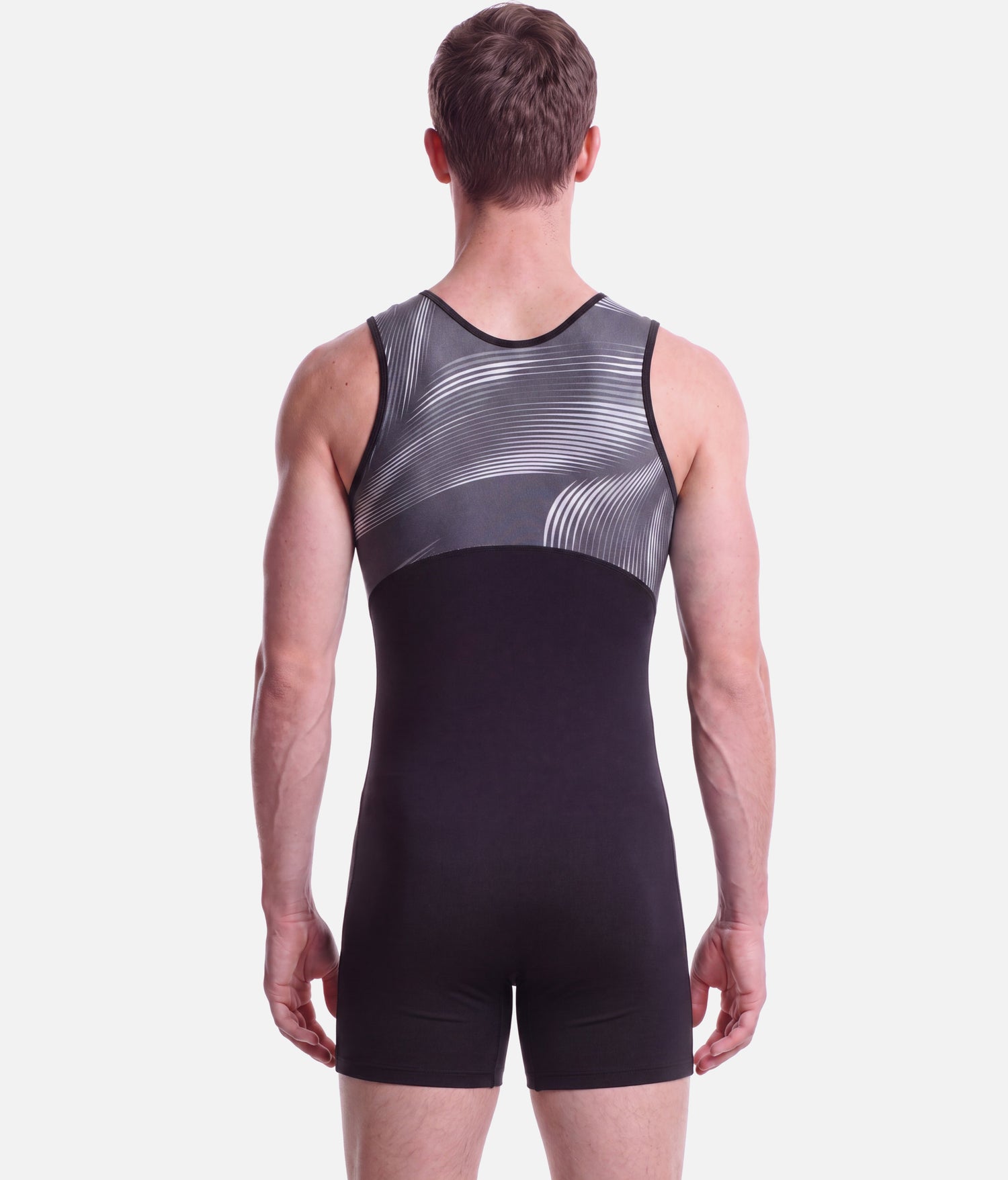 Professional Men's Dance Unitard with Graphic Print | RDE1933