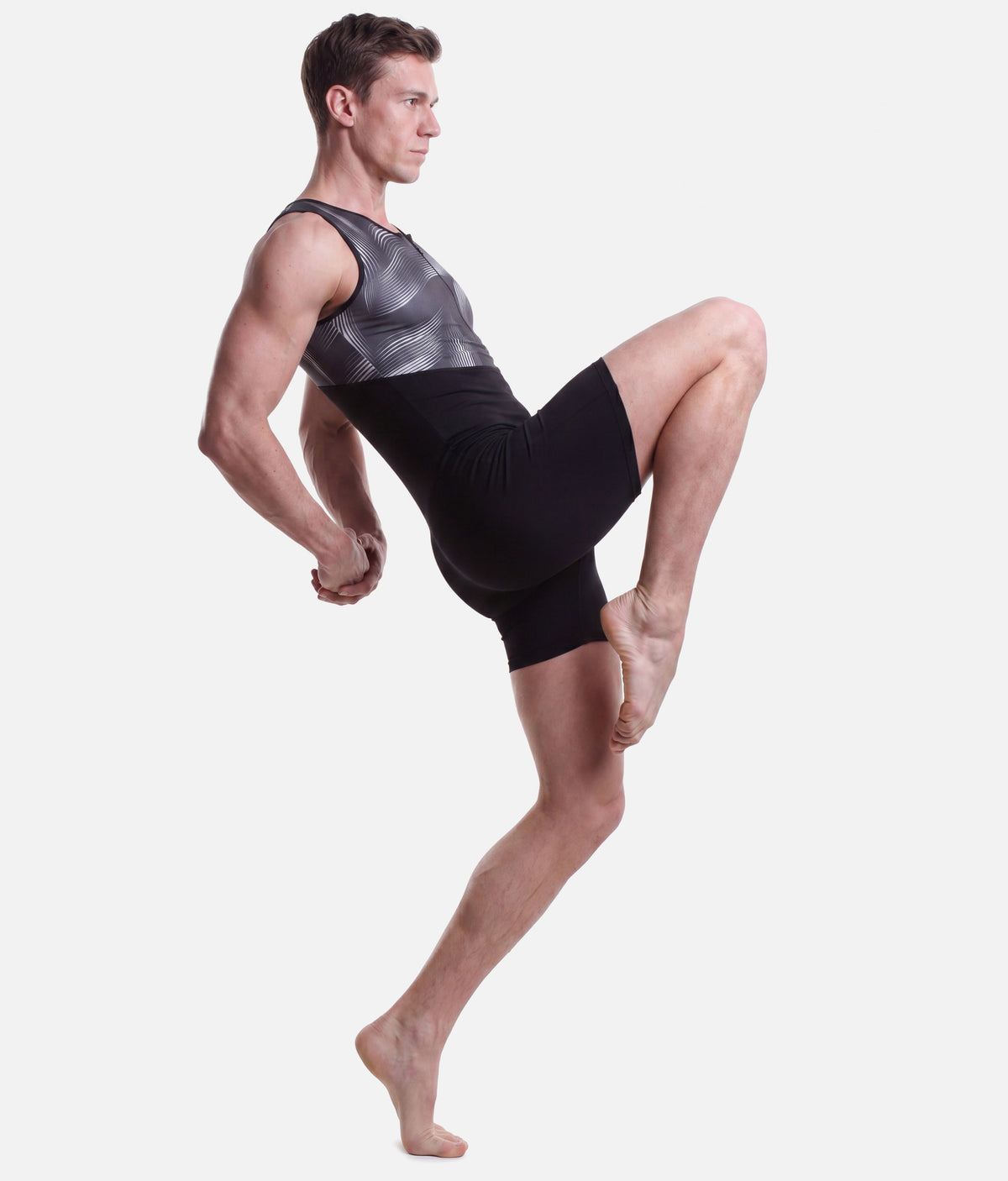 Professional Men's Dance Unitard with Graphic Print | RDE1933