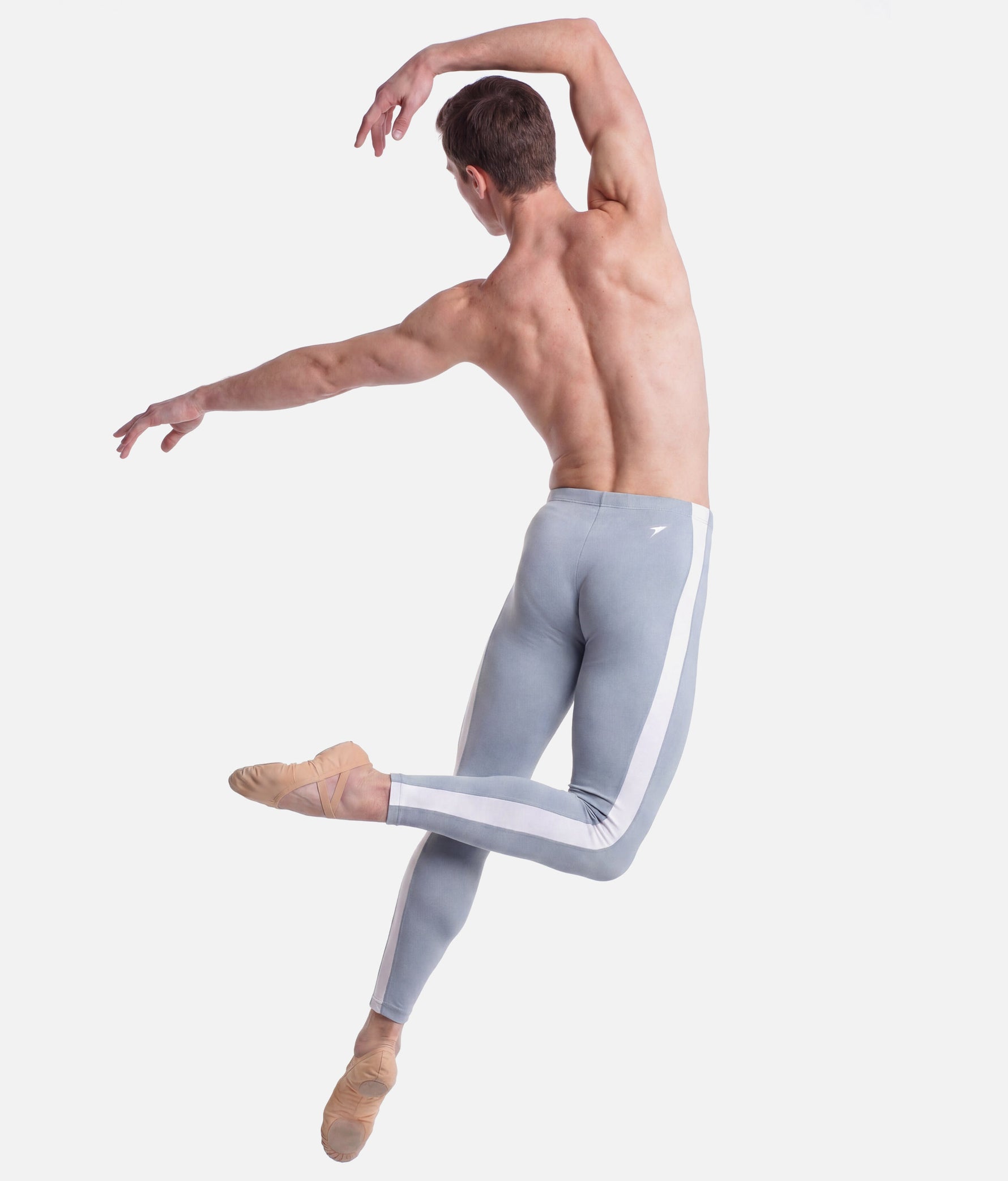 Men's Ballet Leggings with Contrast Side Stripe, Professional Dance Tights | RDE2486 