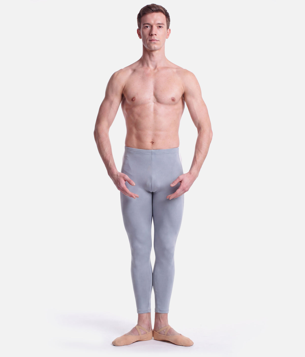Men's Ballet Leggings with Contrast Side Stripe, Professional Dance Tights | RDE2486 
