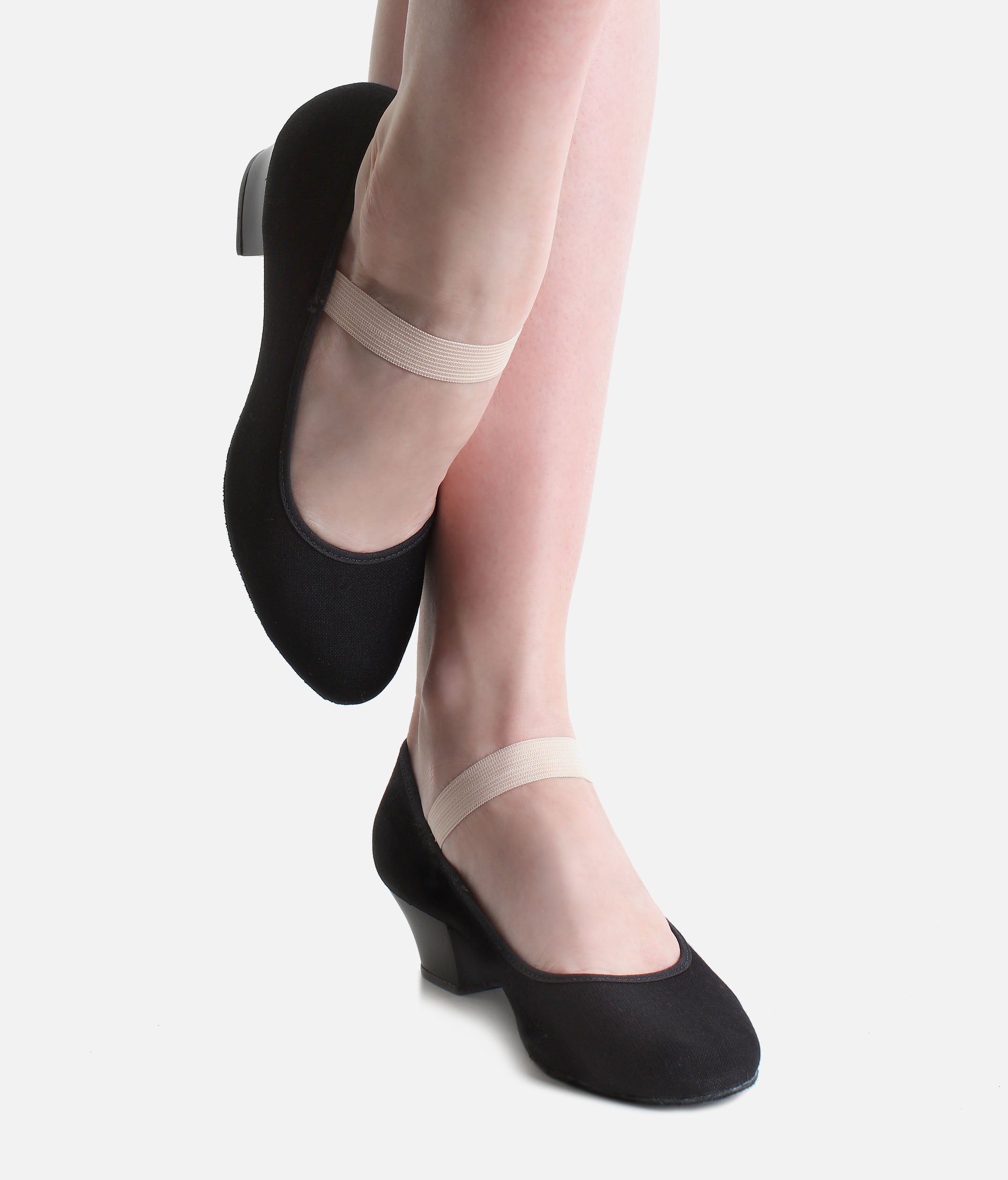 Cuban Heel Canvas Ballet Character Shoes - RO 14