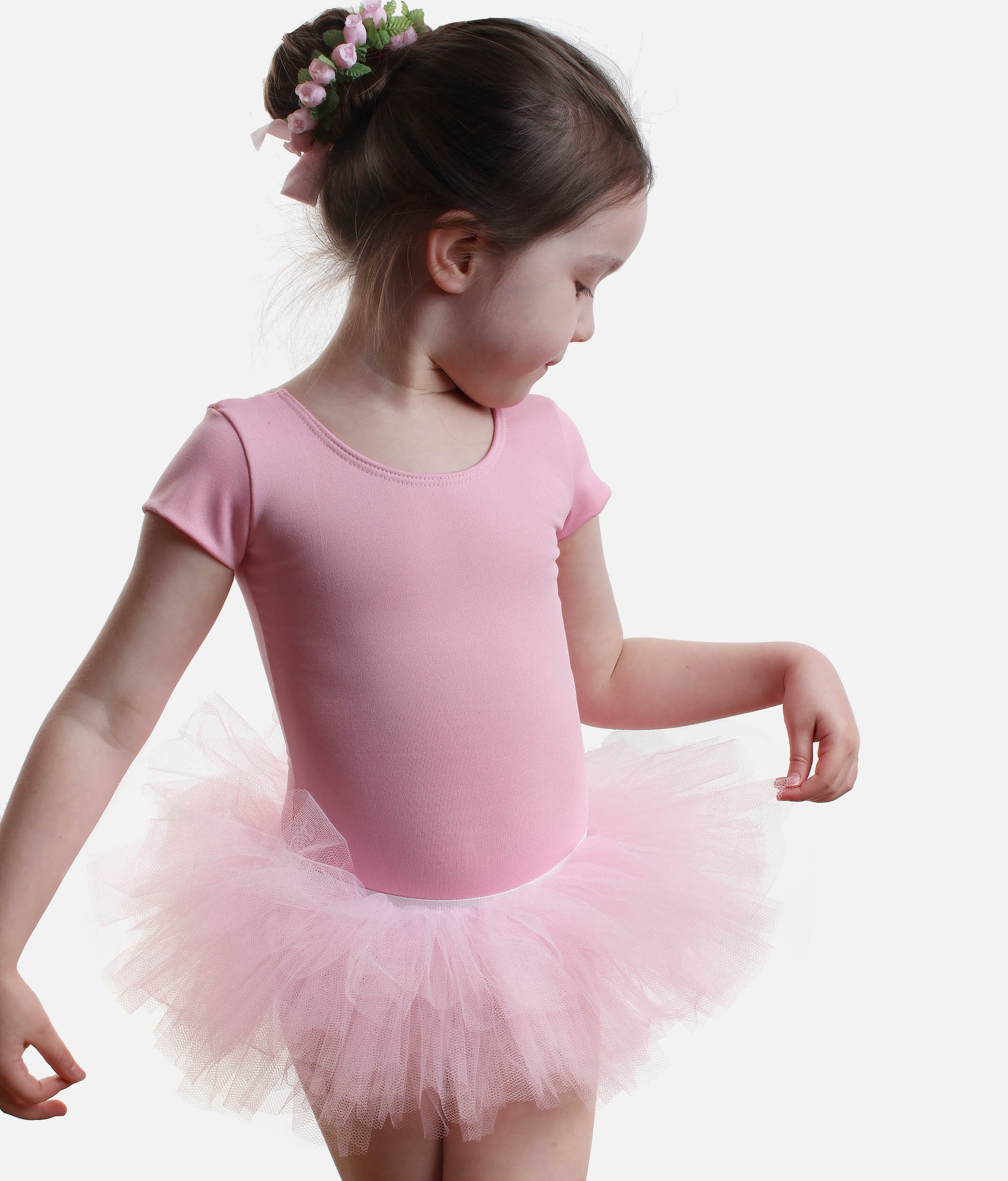 Girls Soft Tulle Tutu Skirt - 1380 #pink_age-4