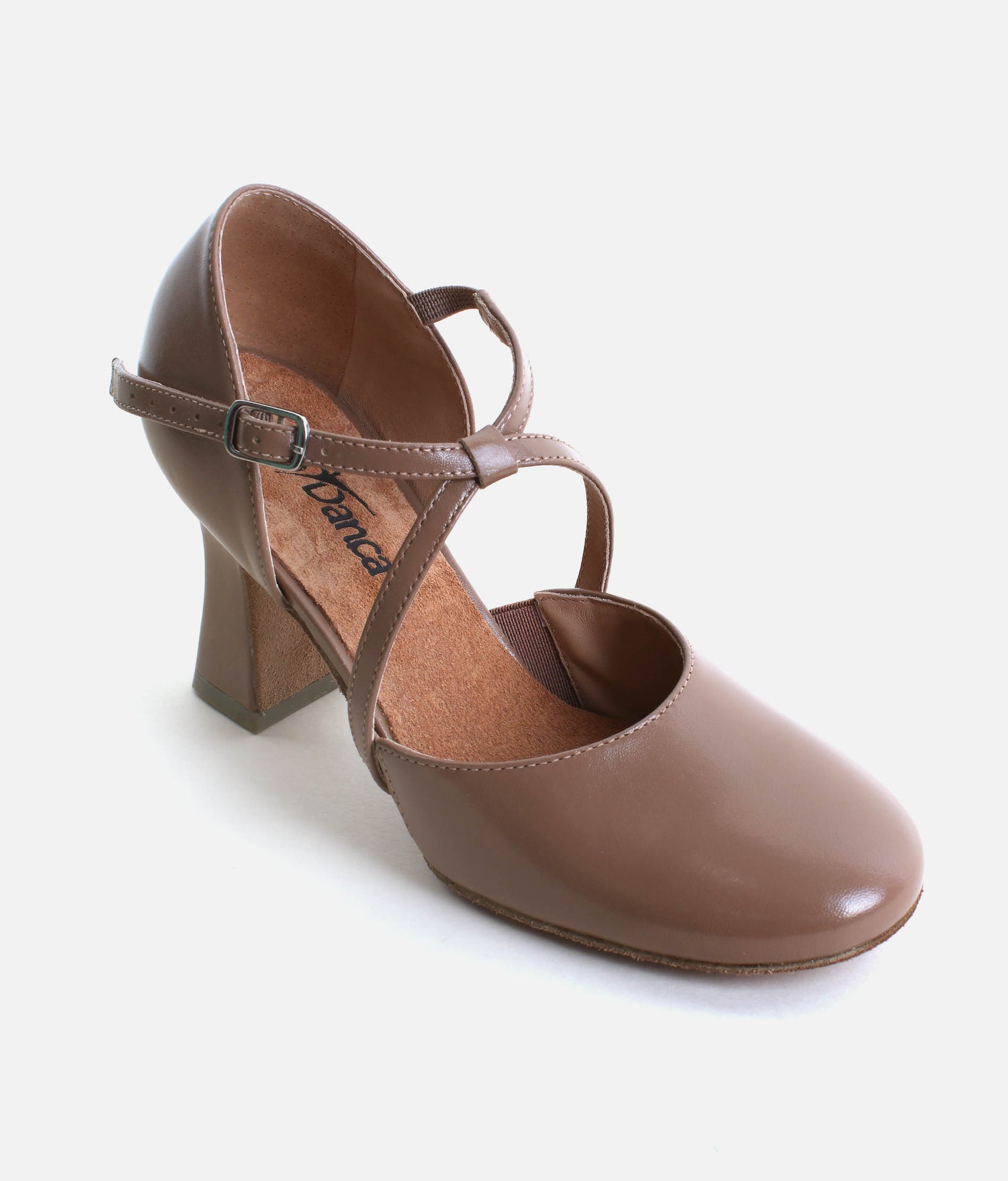 3” Broadway X-Strap Character Shoes, Leather Cabaret Heels - SD143 