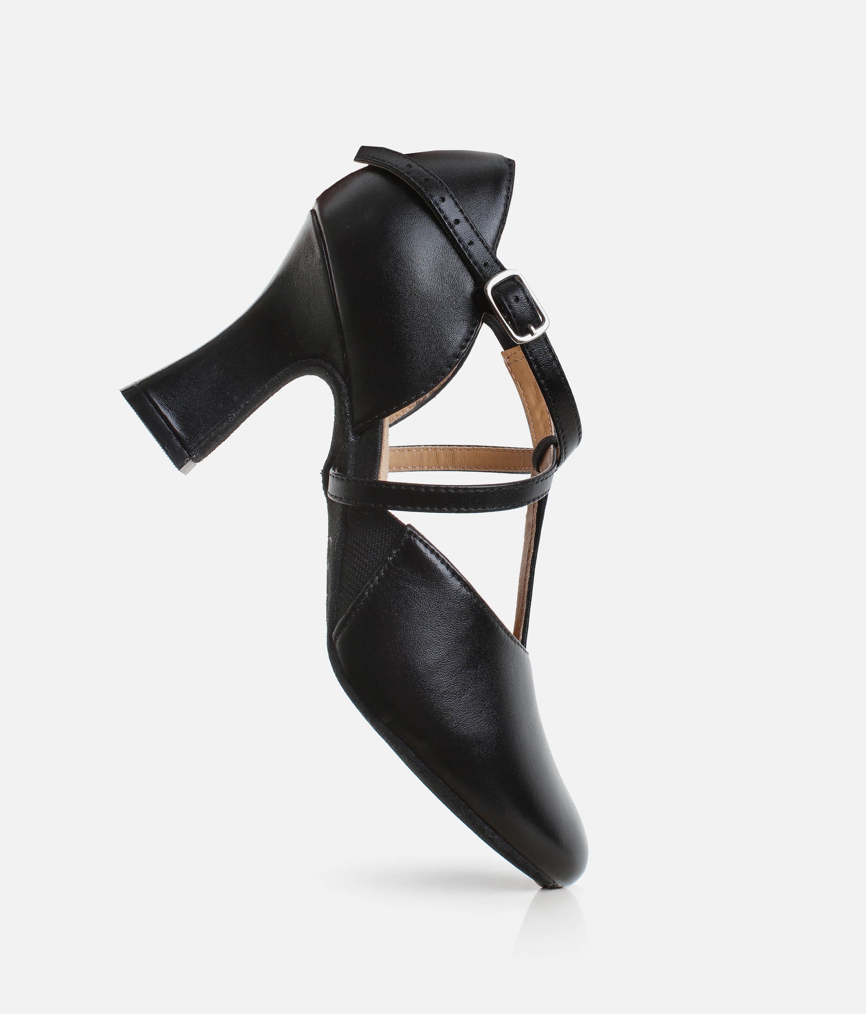 High-Stability X-Strap Leather Character Shoes, Reinforced Heel - SD153 