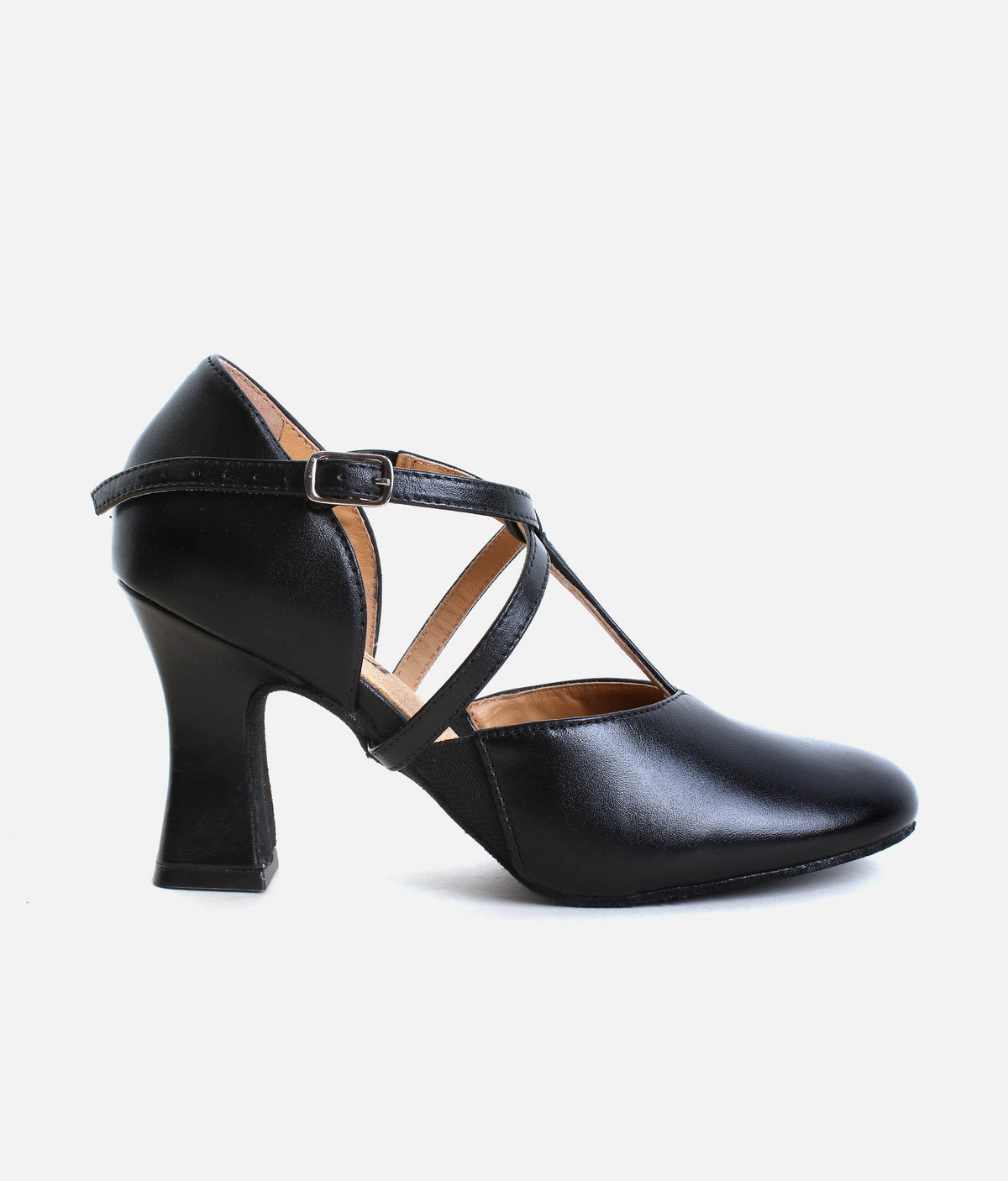 High-Stability X-Strap Leather Character Shoes, Reinforced Heel - SD153 