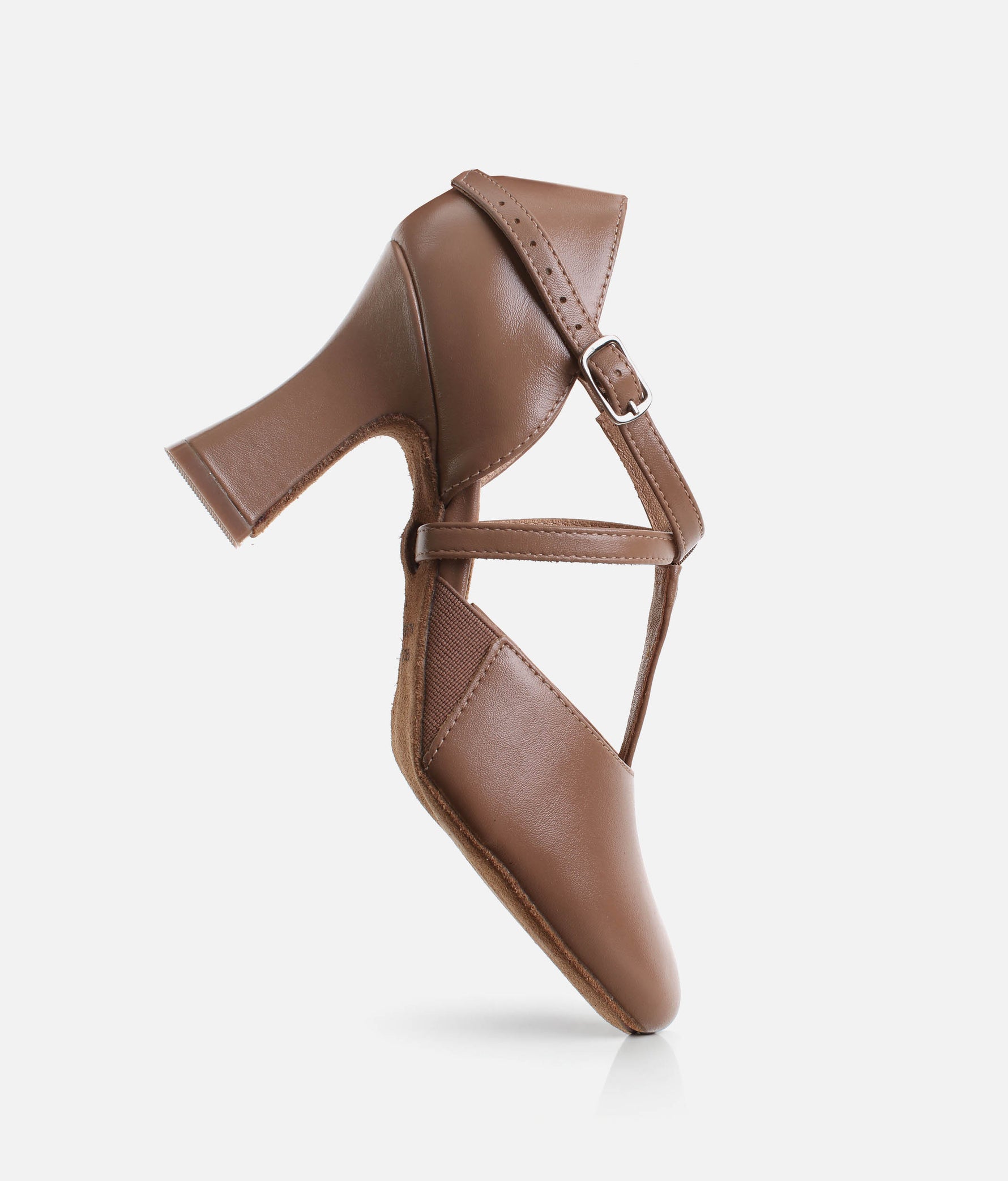High-Stability X-Strap Leather Character Shoes, Reinforced Heel - SD153 