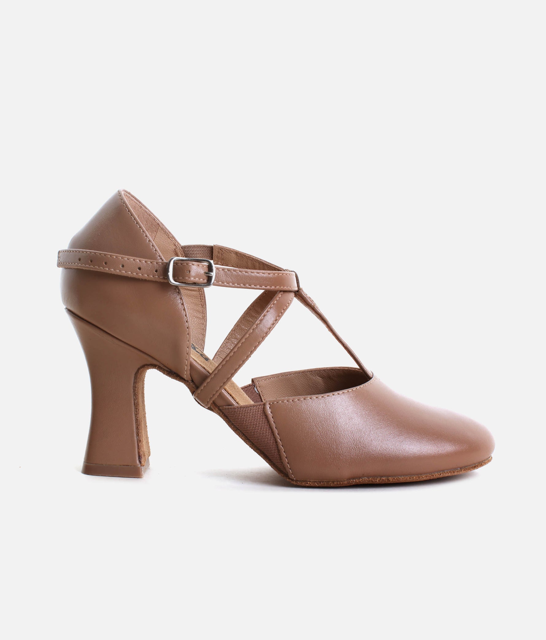 High-Stability X-Strap Leather Character Shoes, Reinforced Heel - SD153 