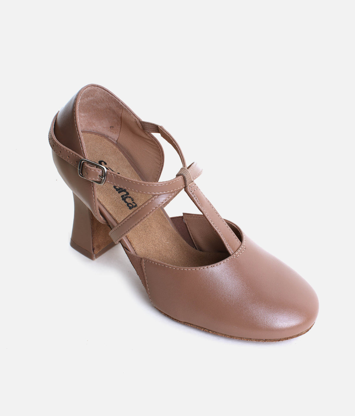 High-Stability X-Strap Leather Character Shoes, Reinforced Heel - SD153 