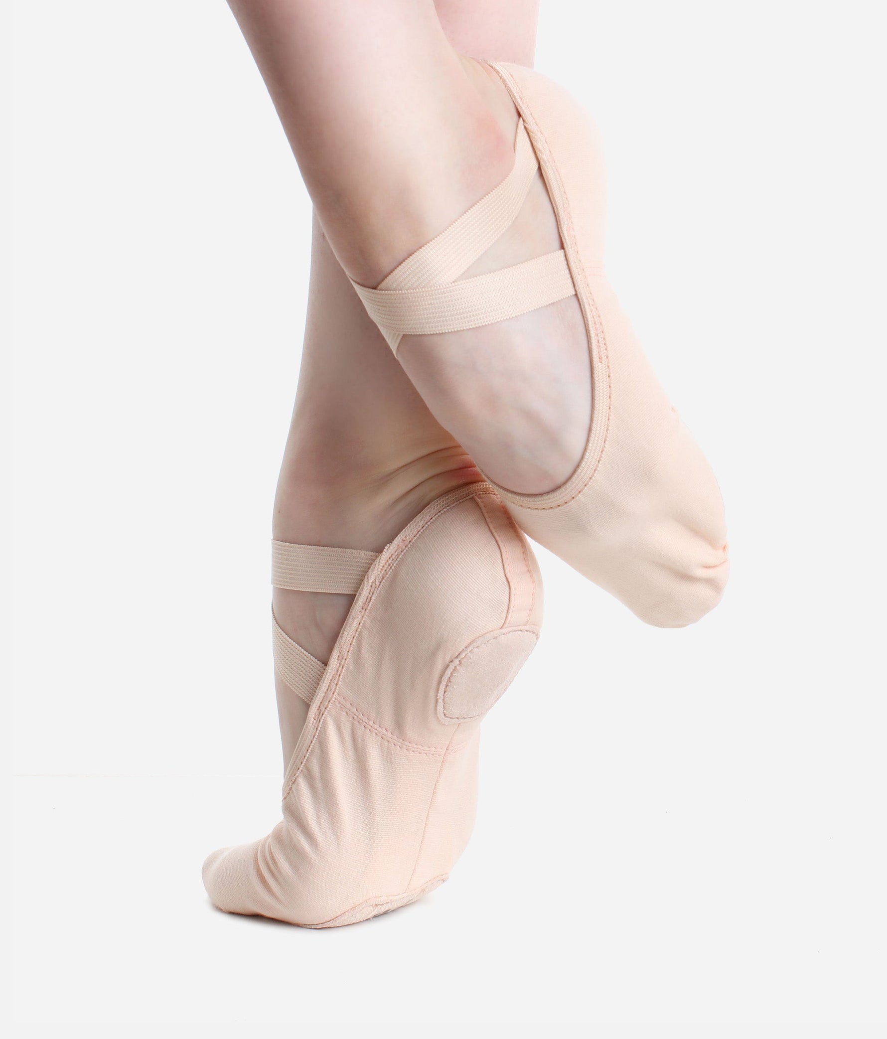 Wide Width, Stretch Canvas Ballet Flat - VEGAN SD16  #pink_1-uk
