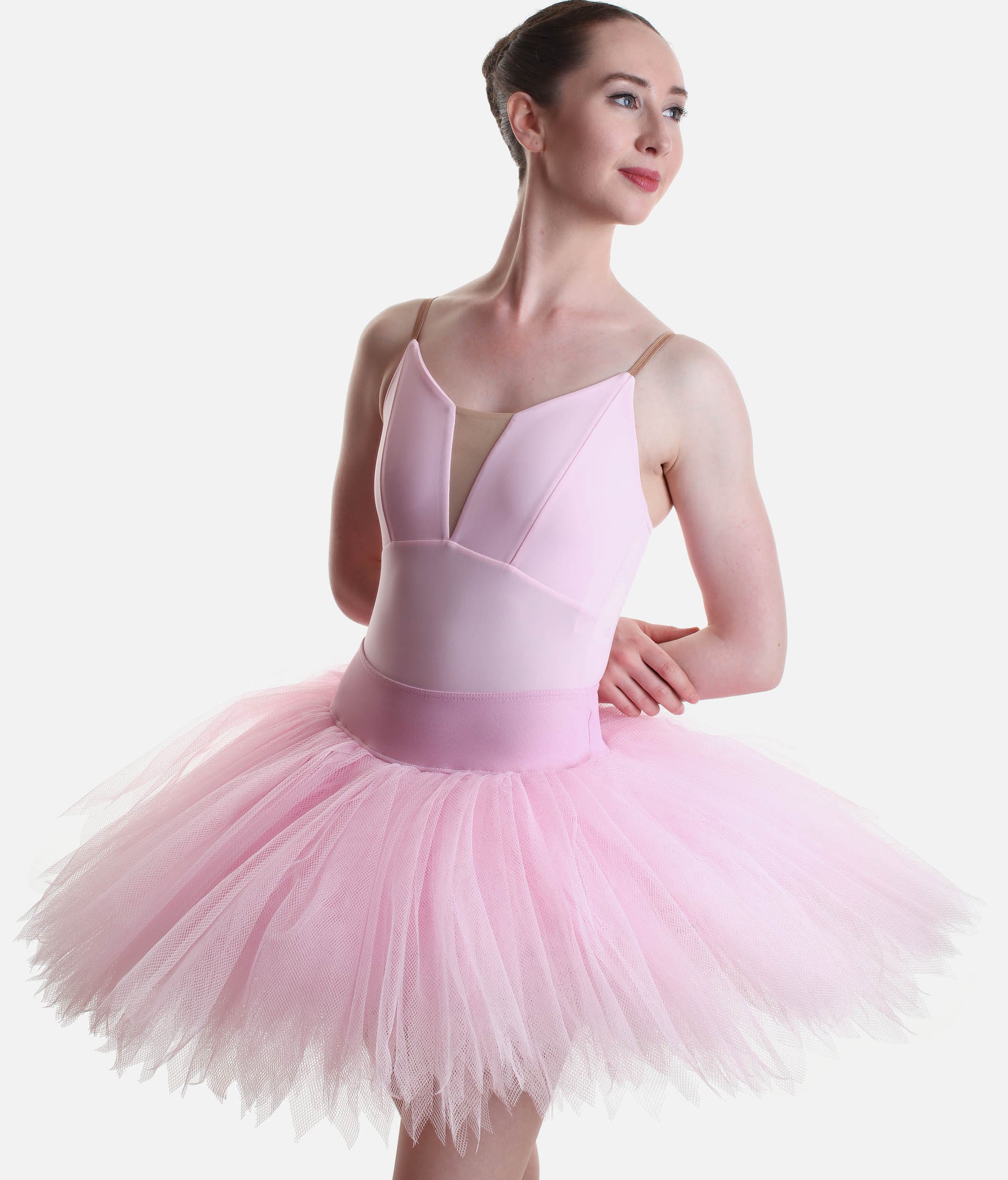 Professional Rehearsal Tutu Skirt with Metal Hoop, Pancake Design - SD2121 #pink_P