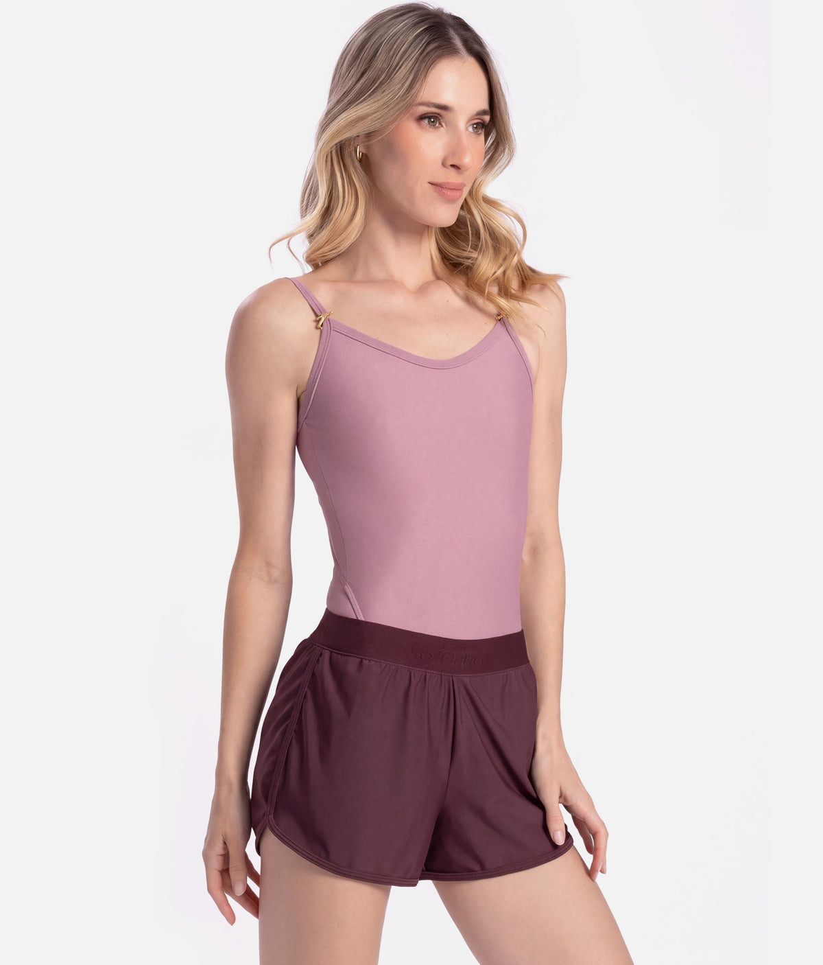 So Danca Flow Ease High-Waist Dance & Pilates Shorts – Ebano Brown & Black | SD2561 