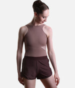 So Danca Flow Ease High-Waist Dance & Pilates Shorts – Ebano Brown & Black | SD2561 