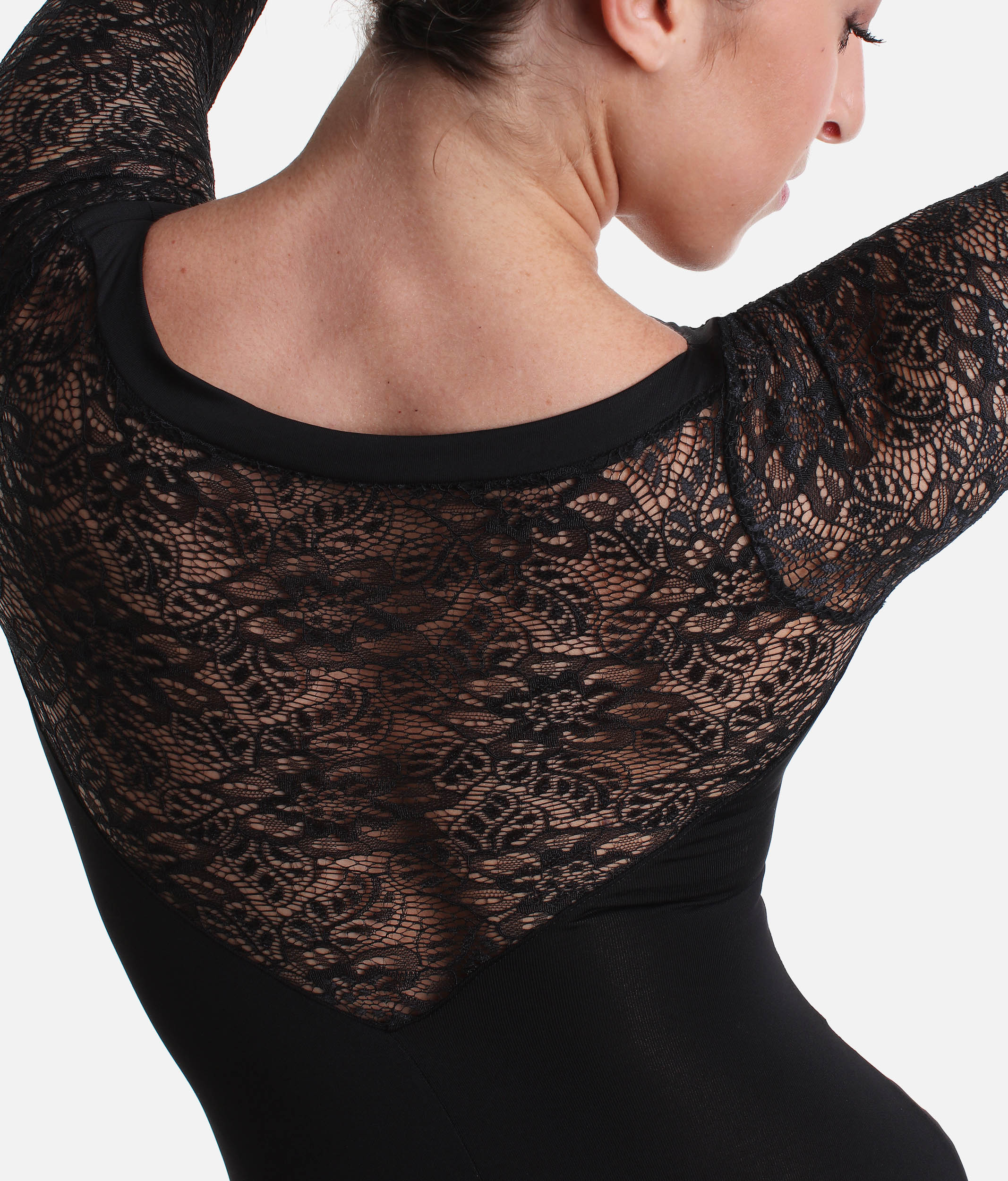 Lace Long Sleeve Leotard - SL 109