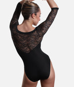 Floral Lace Design Leotard - SL 109 