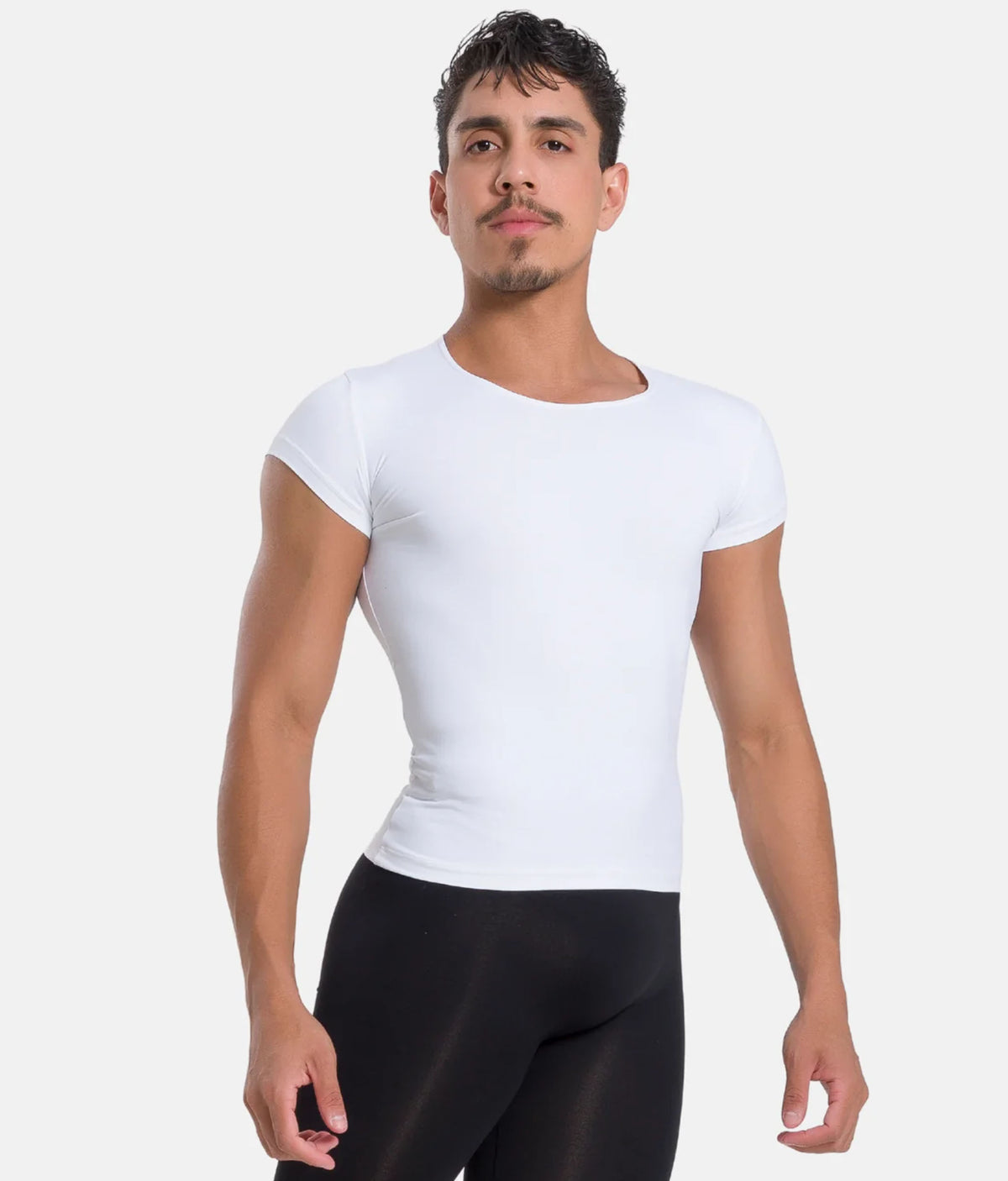 So Danca Franco Men’s Short Sleeve Ballet T-Shirt – White | SL111