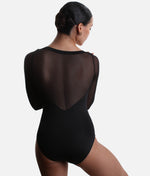 Long Mesh Sleeve Dance Leotard - SL 129 