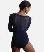 Long Mesh Sleeve Dance Leotard - SL 129 