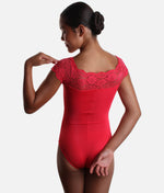 Girls Lace Cap Sleeve Leotard, Favourite for Young Dancers - SL17 
