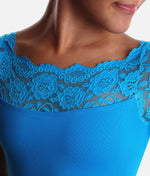 Girls Lace Cap Sleeve Leotard, Favourite for Young Dancers - SL17 